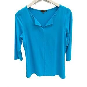 NEW JUDY P women's v-neck key hole dress in blue